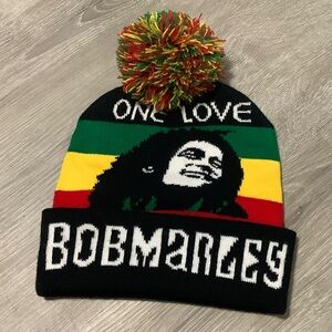 One Love Bob Marley beanie hat
